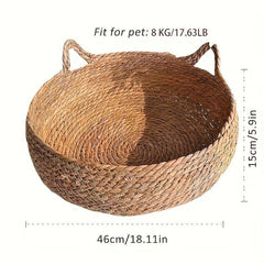 Rattan Cat Bed for Small Dogs and Cats