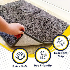 Absorbent Microfiber Pet Bath Rug Non-slip Washable Floor Mat