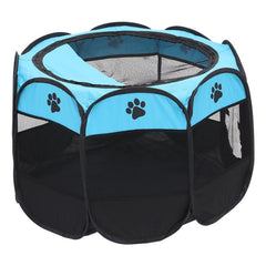 Portable Pet Playpen With Mesh Window For Cats And Dogs