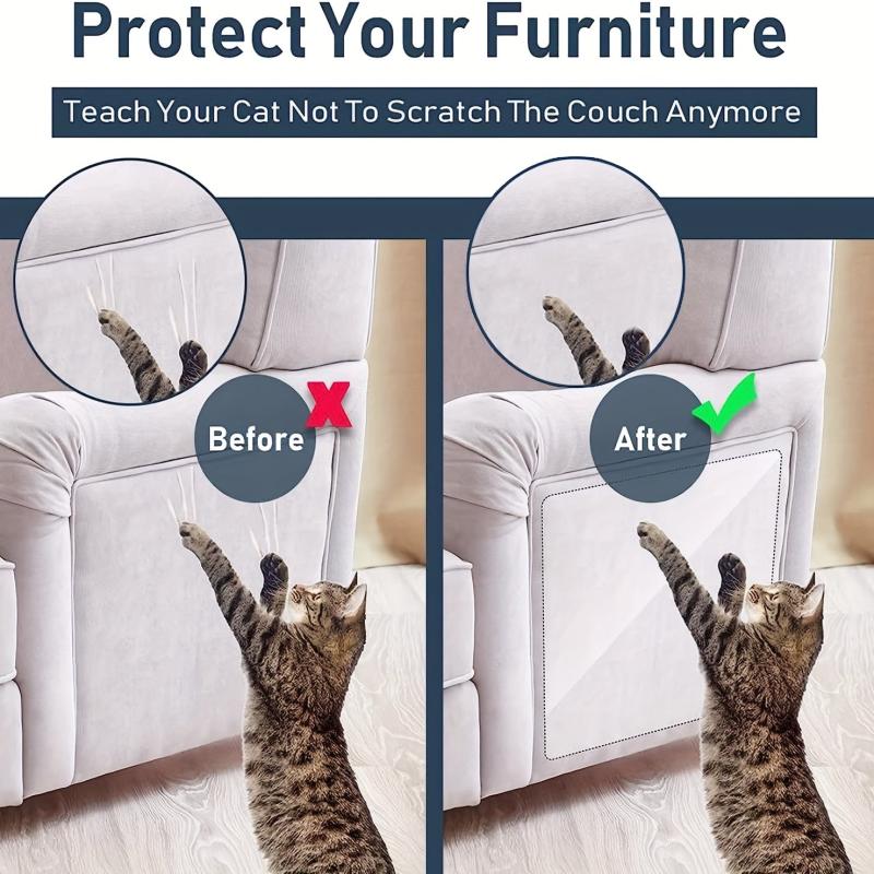 5pcs Cat Furniture Protector Tape Double Sided Scratch Deterrent for Couch Sofa