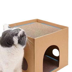 Durable Cat Scratching Cardboard - Double Layer Cat Scratcher House