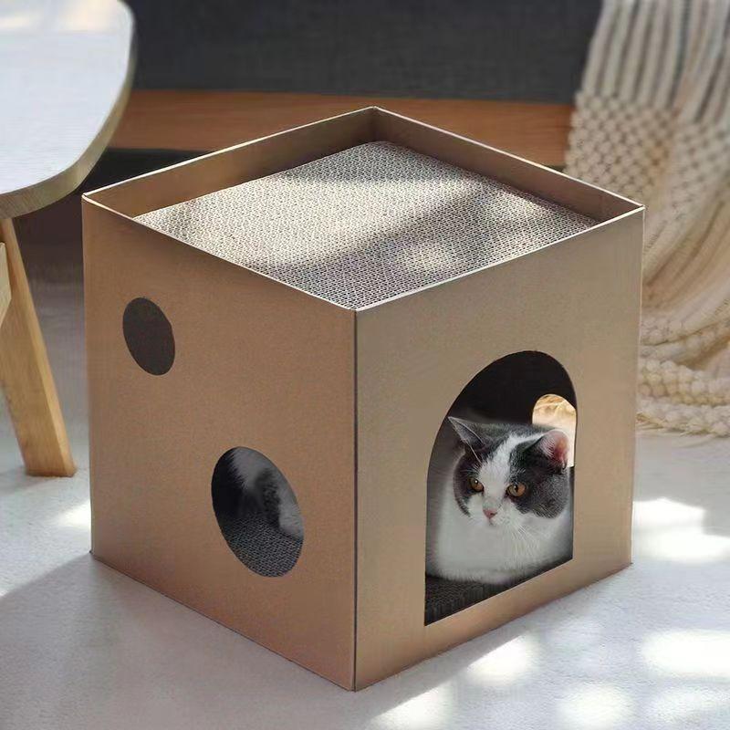 Durable Cat Scratching Cardboard - Double Layer Cat Scratcher House