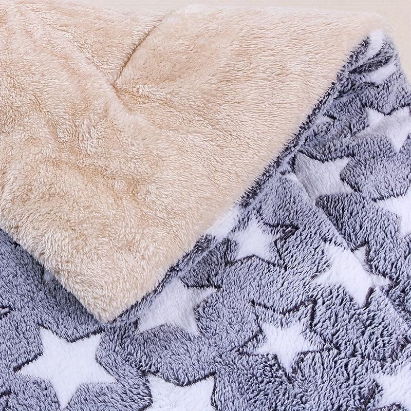 Cartoon Grey Double Layer Pet Cushion - All Seasons Comfortable Cat Mattress