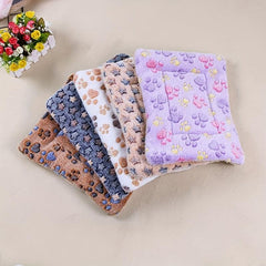Cartoon Grey Double Layer Pet Cushion - All Seasons Comfortable Cat Mattress