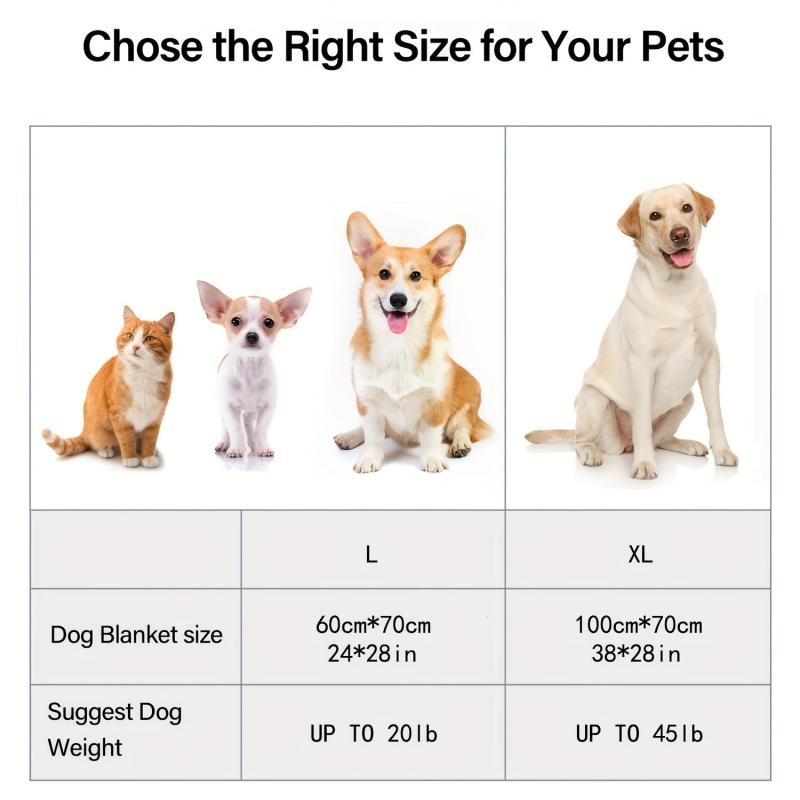Cozy 6pcs Paw Graphic Pet Blanket Bed Cover for Dogs & Cats