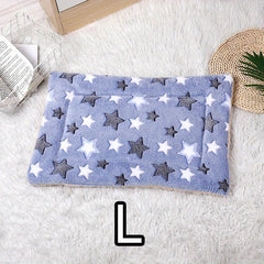 Star Pattern Cat Mattress Cozy Sleep Blanket