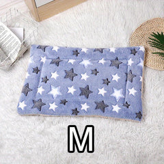Star Pattern Cat Mattress Cozy Sleep Blanket
