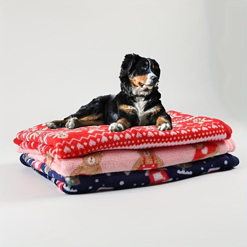 Cartoon Pattern Warm Pet Blanket Soft Dog Winter Blanket