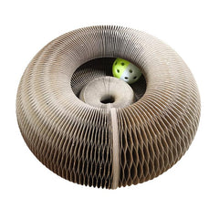 Foldable Cardboard Cat Scratcher with Bell - The Purrfect Cat Toy