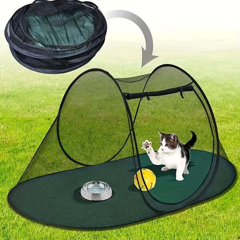 Portable Foldable Cat Tent Mesh Shelter for Outdoor Travel and Camping