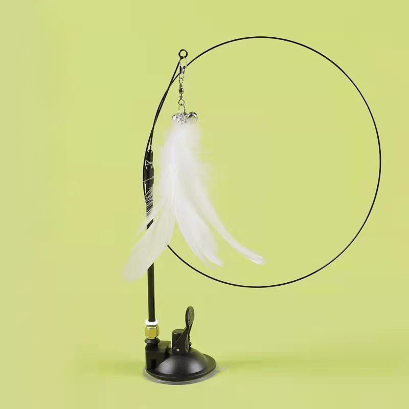 Interactive Cat Toy with Feather Teaser Bells and Spacers