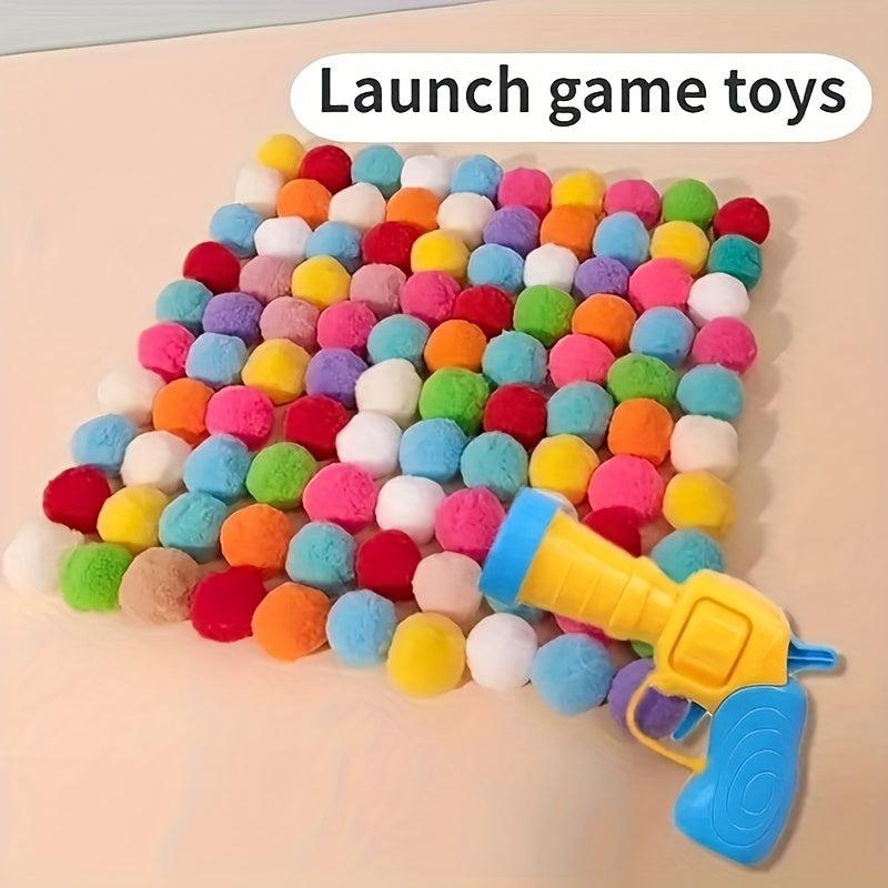 Interactive Launch Training Cat Toys Creative Kittens Mini Pompoms Games
