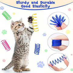 20 Pcs Cat Spring Toy Cat Spiral Toys Interactive For Indoor Colorful Cats