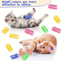 20 Pcs Cat Spring Toy Cat Spiral Toys Interactive For Indoor Colorful Cats