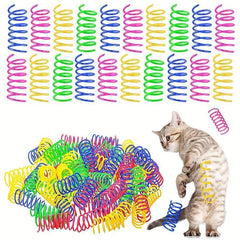 20 Pcs Cat Spring Toy Cat Spiral Toys Interactive For Indoor Colorful Cats