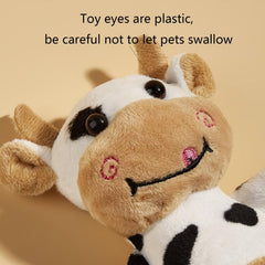 Pet Cow Plush Toy Anxiety Relief Calming Aid for Cats Dogs