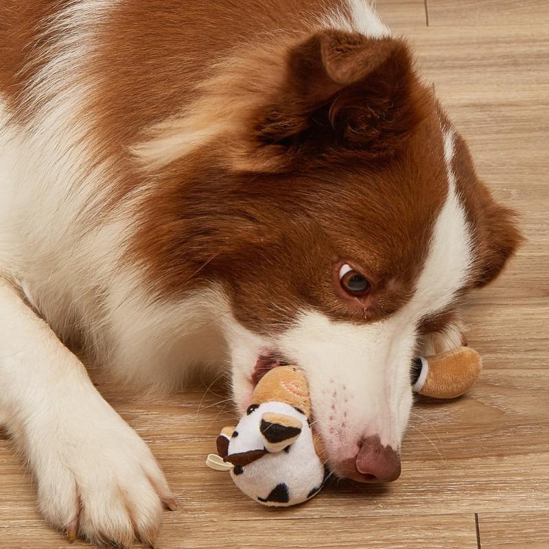 Pet Cow Plush Toy Anxiety Relief Calming Aid for Cats Dogs