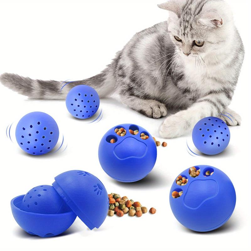 Interactive Cat Toy Set 3 Bell Balls and 3 Treat Dispenser Balls