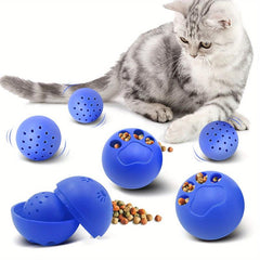 Interactive Cat Toy Set 3 Bell Balls and 3 Treat Dispenser Balls