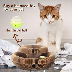 Magic Organ Cat Scratching Board with Toy Bell Interactive Scratcher