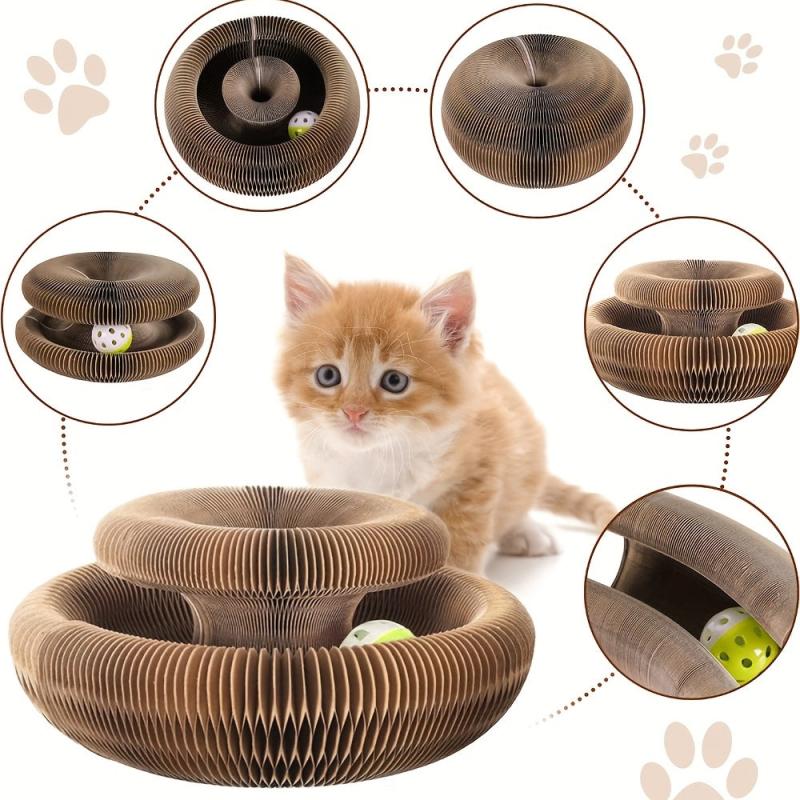 Magic Organ Cat Scratching Board with Toy Bell Interactive Scratcher