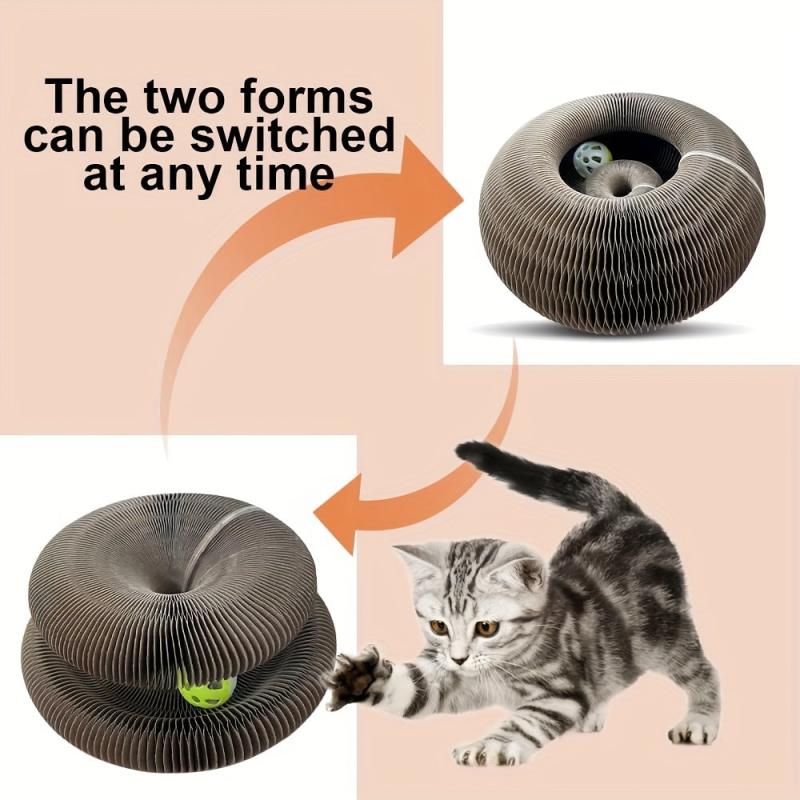 Magic Organ Cat Scratching Board with Toy Bell Interactive Scratcher