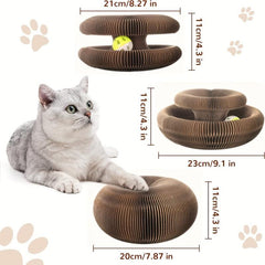 Magic Organ Cat Scratching Board with Toy Bell Interactive Scratcher
