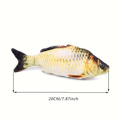 Pet Fish Cat Teaser Plush Toy Interactive Toy - Cat Dog Supply