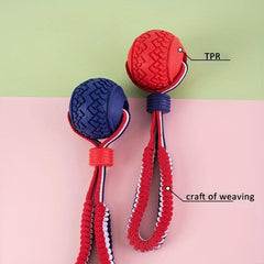 Durable Dog Chew Toys Knot Cotton Rope with TPR Balls