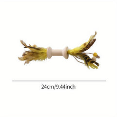 Feather Cat Toy Rope Bell Interactive Cats Kitten Play Exercise