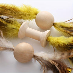 Feather Cat Toy Rope Bell Interactive Cats Kitten Play Exercise