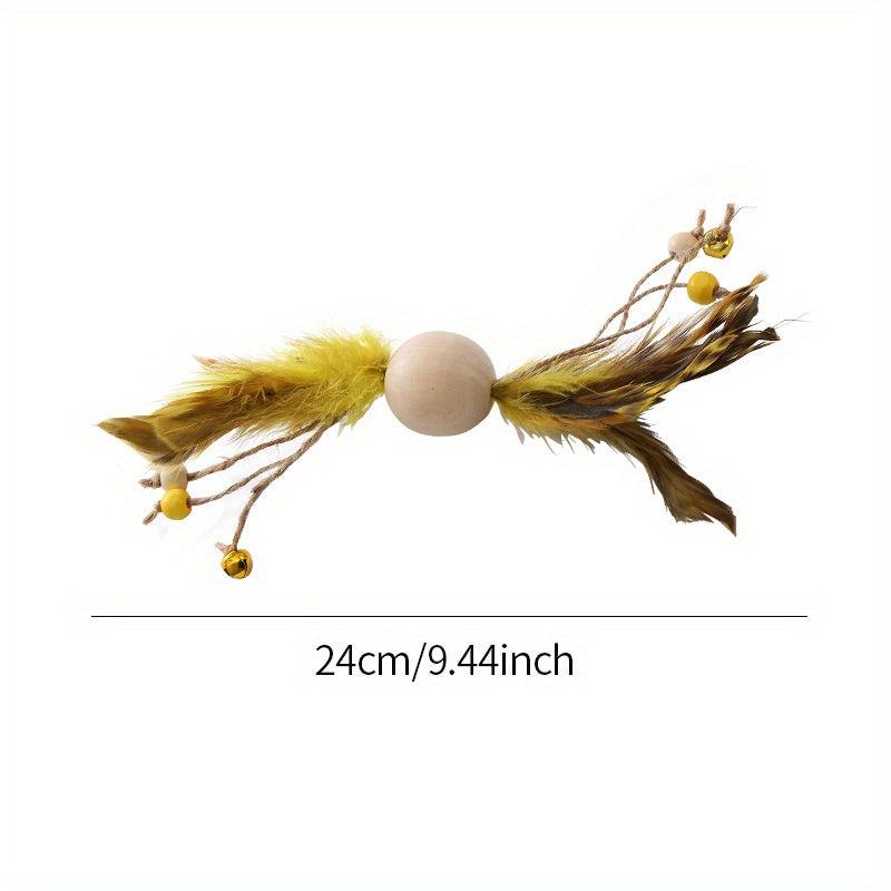 Feather Cat Toy Rope Bell Interactive Cats Kitten Play Exercise