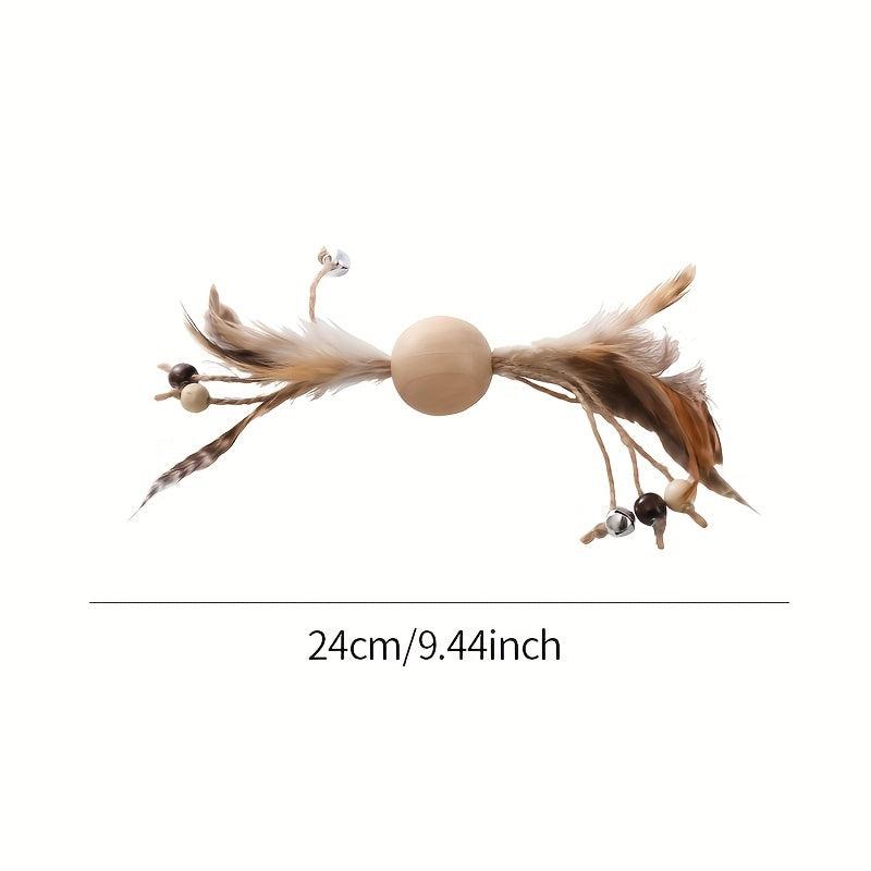 Feather Cat Toy Rope Bell Interactive Cats Kitten Play Exercise