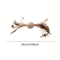 Feather Cat Toy Rope Bell Interactive Cats Kitten Play Exercise