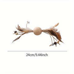 Feather Cat Toy Rope Bell Interactive Cats Kitten Play Exercise