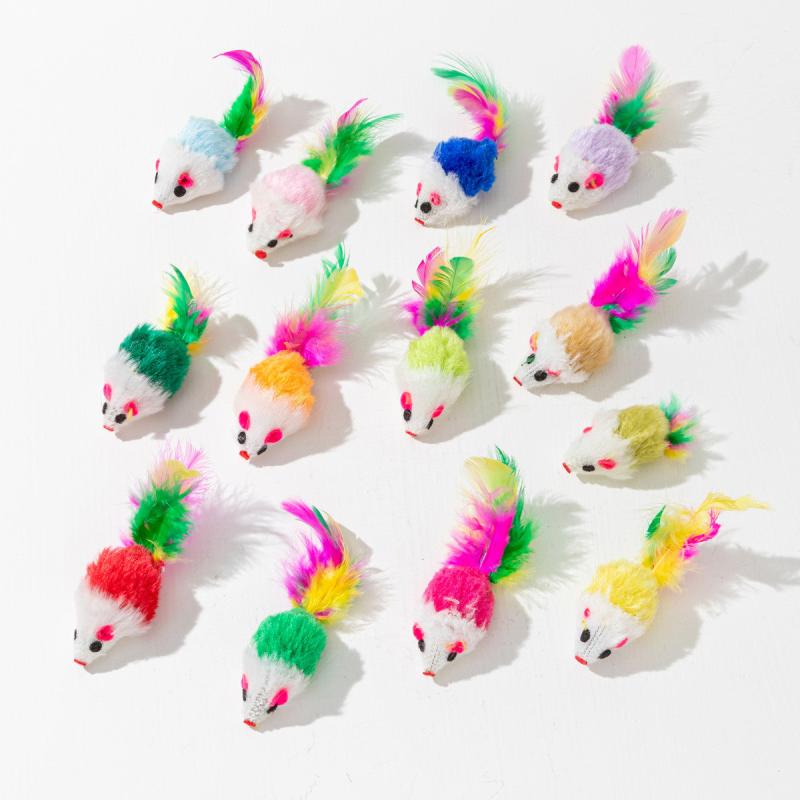 Interactive Cat Toy with Plush Mouse Tail - Kitten Play and Chew Fun