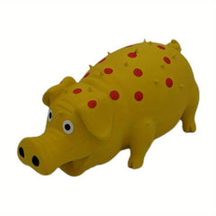 81 Cm Natural Latex Dog Squeaky Toy Pig Shaped Chew Molar Toy