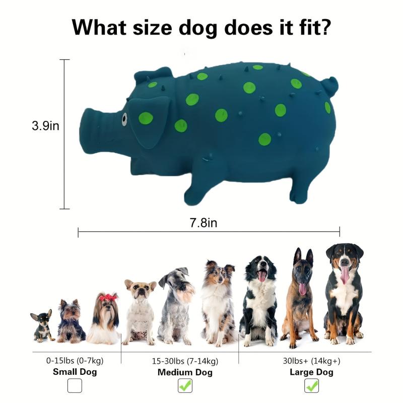 81 Cm Natural Latex Dog Squeaky Toy Pig Shaped Chew Molar Toy