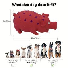 81 Cm Natural Latex Dog Squeaky Toy Pig Shaped Chew Molar Toy