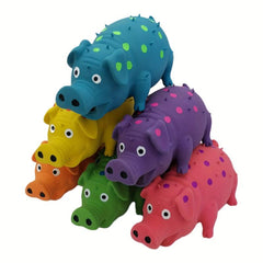 81 Cm Natural Latex Dog Squeaky Toy Pig Shaped Chew Molar Toy