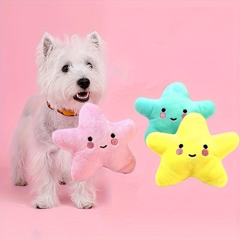 Star Shaped Dog Chew Toy with Squeaker