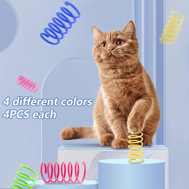 16pcs Cat Coil Toy for Interactive Play with Kittens