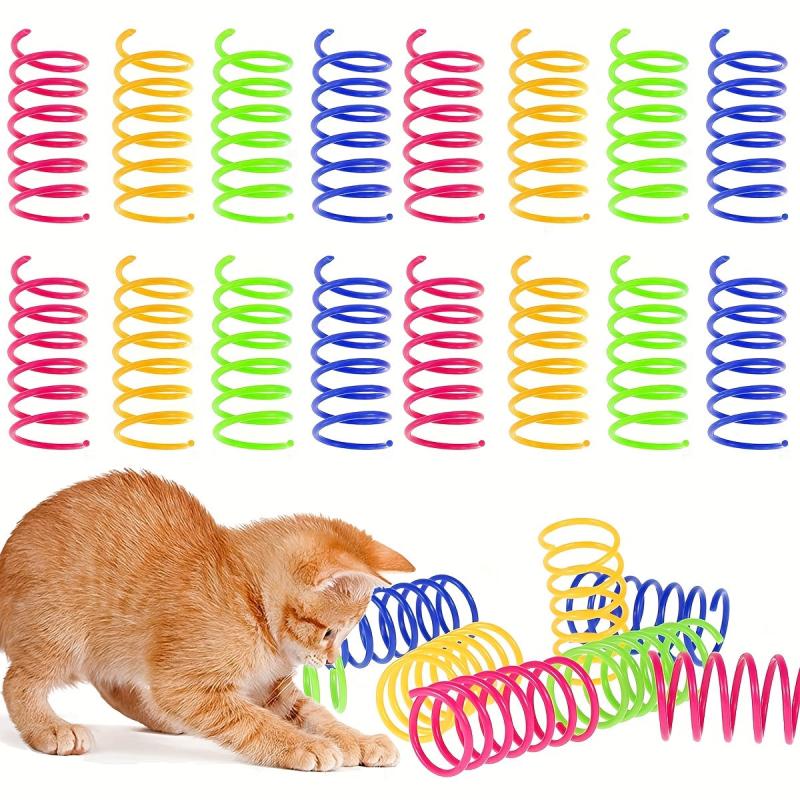 16pcs Cat Coil Toy for Interactive Play with Kittens