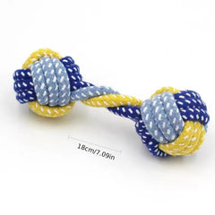 Braided Barbell Dog Toy for Small & Medium Dogs