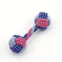 Braided Barbell Dog Toy for Small & Medium Dogs