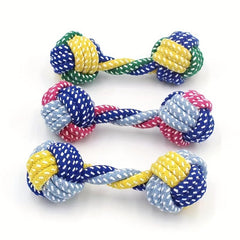 Braided Barbell Dog Toy for Small & Medium Dogs