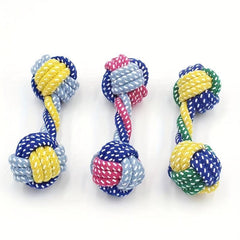 Braided Barbell Dog Toy for Small & Medium Dogs