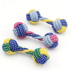 Braided Barbell Dog Toy for Small & Medium Dogs