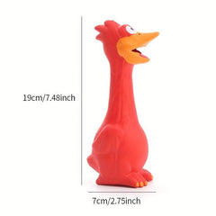 Latex Screaming Chicken Dog Chew Toy for Playful Fun