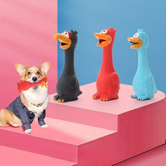 Latex Screaming Chicken Dog Chew Toy for Playful Fun